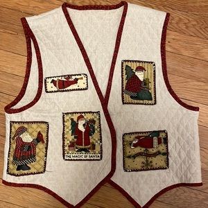 Women's Ugly Christmas Vest, handmade, women’s size L